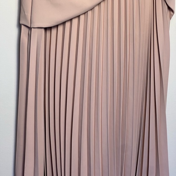 Lane JT Womens Cocktail Pintuck Dress S Blush Pink Avant Garde Occasion Pleated - Picture 11 of 17